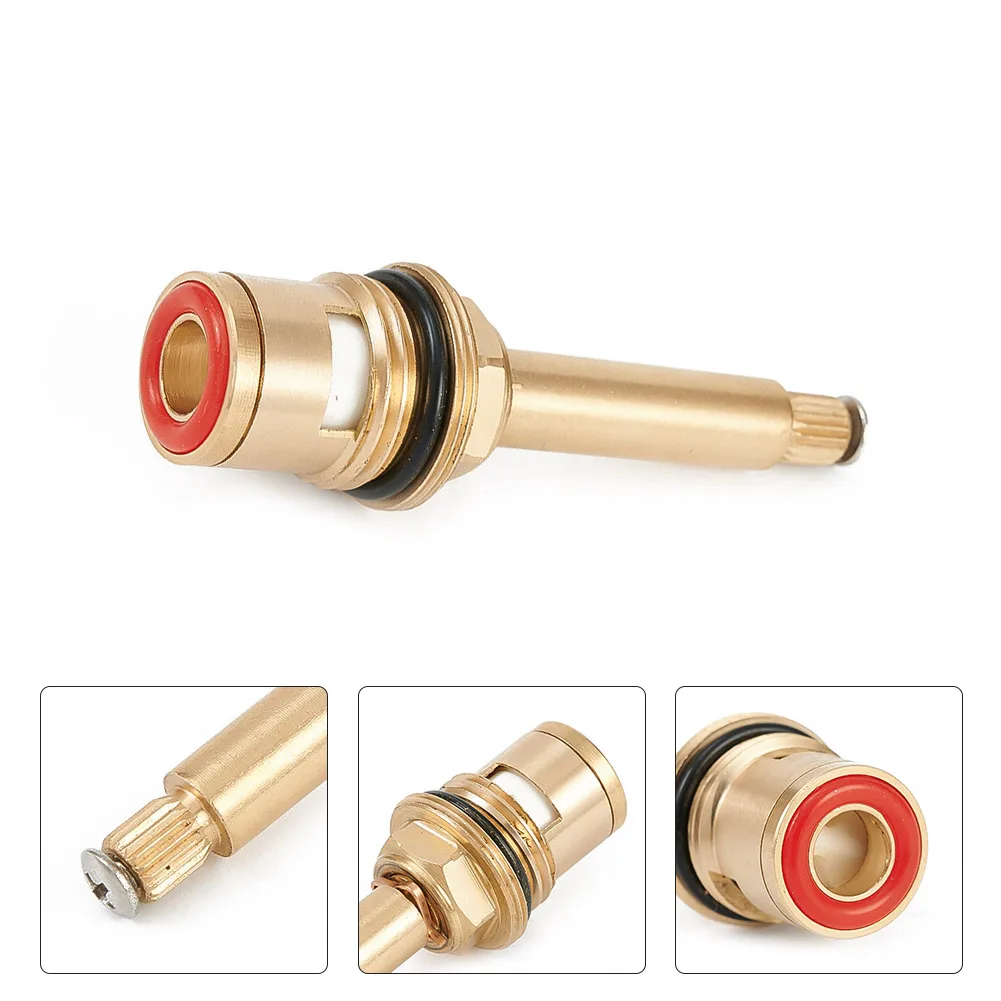 Shower Bath Taps Valve Cartridge Quarter Turn Flow Long Tall Stem Insert 20 1/2" Bathroom Fixture Faucet Replacement Parts