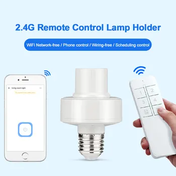 2.4G Bulb Base For Led Bulb WiFi Smart Bulb Socket Adapter For Google LED Lamp Holder Wireless Remote Control Smart Timer Switch 4