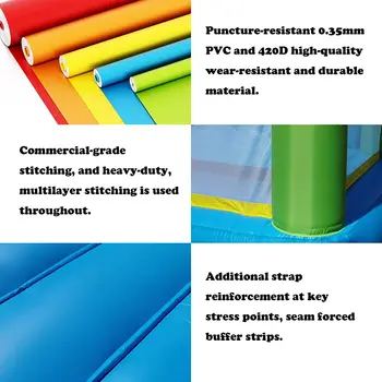 Yard Inflatable Bounce House With Slide 12*9*8ft Bounce House For Kids 5-12 Bouncer With Blower For Outdoor Backyard/Indoor 3
