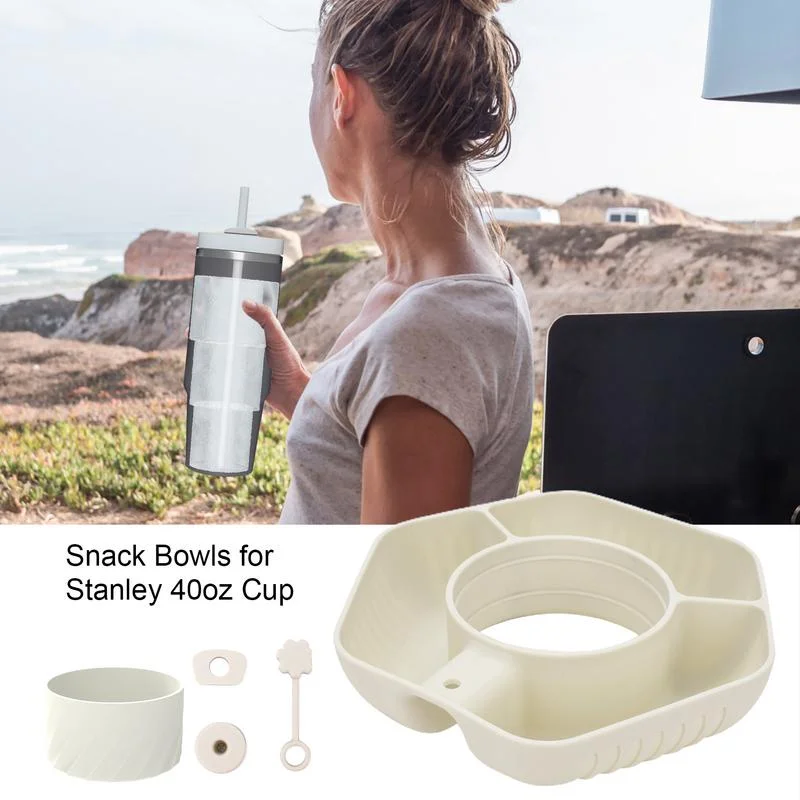 Ciotola Snack Per Stanley Cup 40oz - 4 Scomparti In Silicone Con Coperchio L 879801