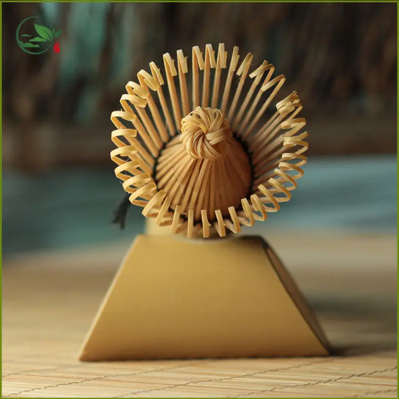 [GRANDNESS] Golden Bamboo Matcha Whisk Long Handle Chasen Matcha Green Tea Powder Whisk