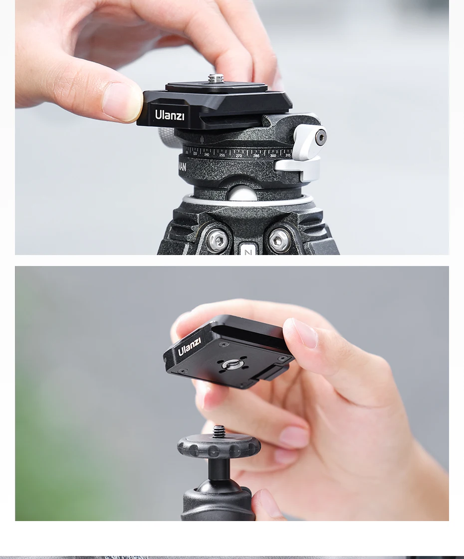 Uka Quick Release Plate and Base Kit DSLR Camera Compatible Arca F38 Plate Quick
