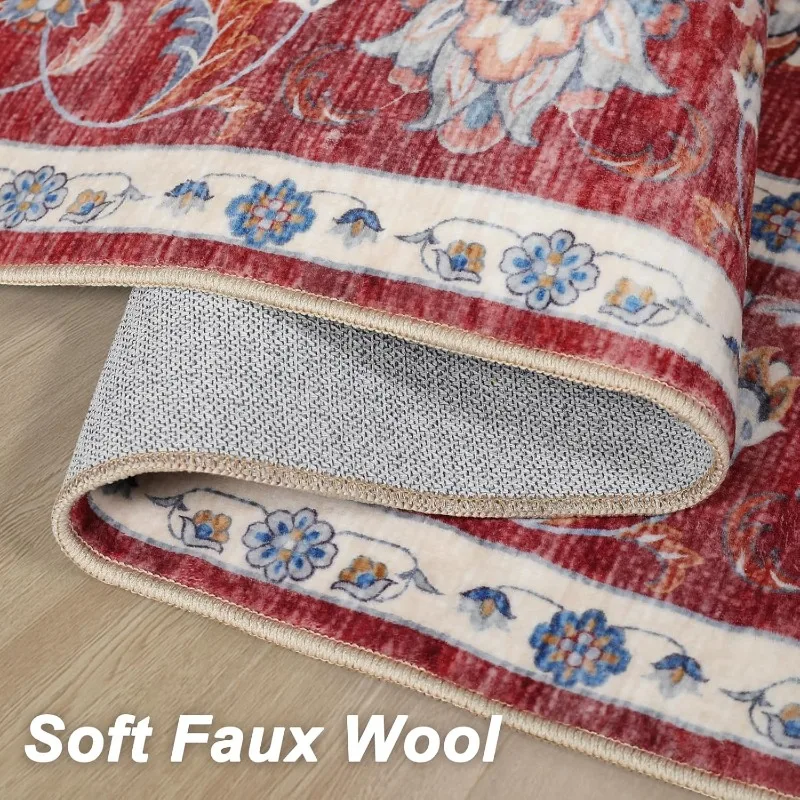 Bohemian Living Room Carpet Retro Print Large Area Bedroom Rugs Machine Washable Non-slip Coffee Table Mats Alfombra Tapis Ковер