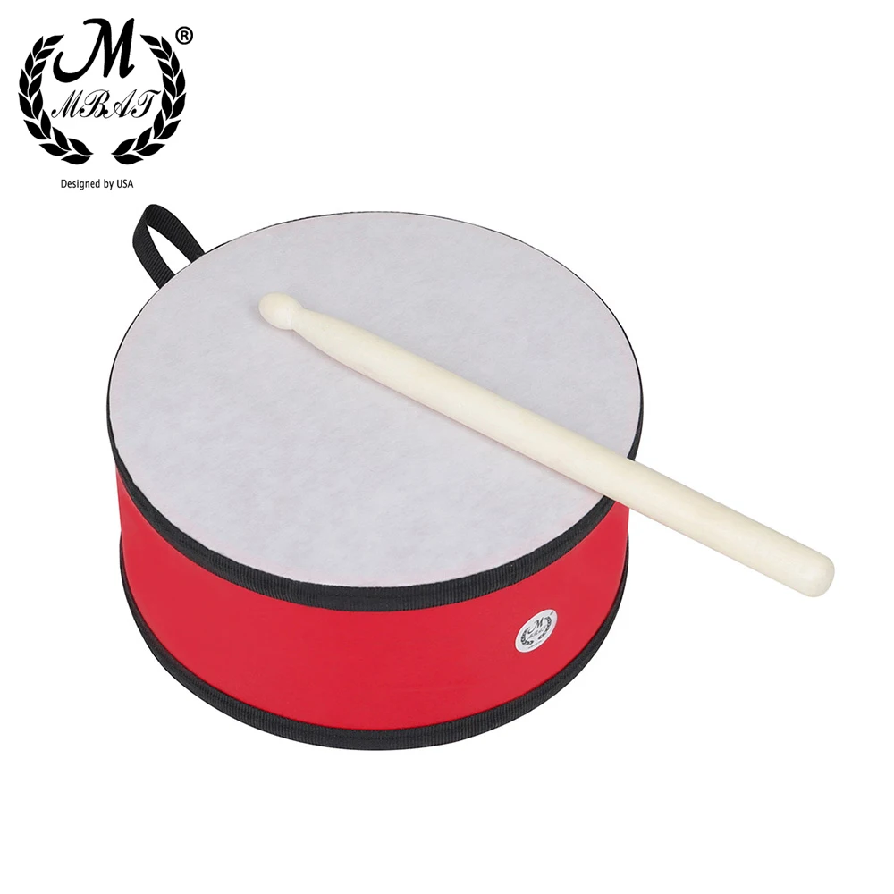M MBAT Hand Drum Indian Style Double-sided Percussion Instrument Portable Kids Musical Gift Child Educational Toys Tambourine