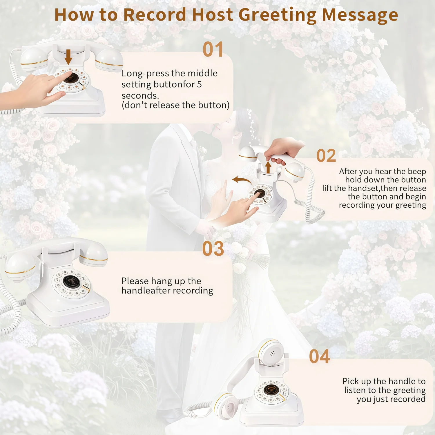 Audio message book phone wedding guest voice blessing message book banquet voice check-in message phone birthday party celebrati view 5