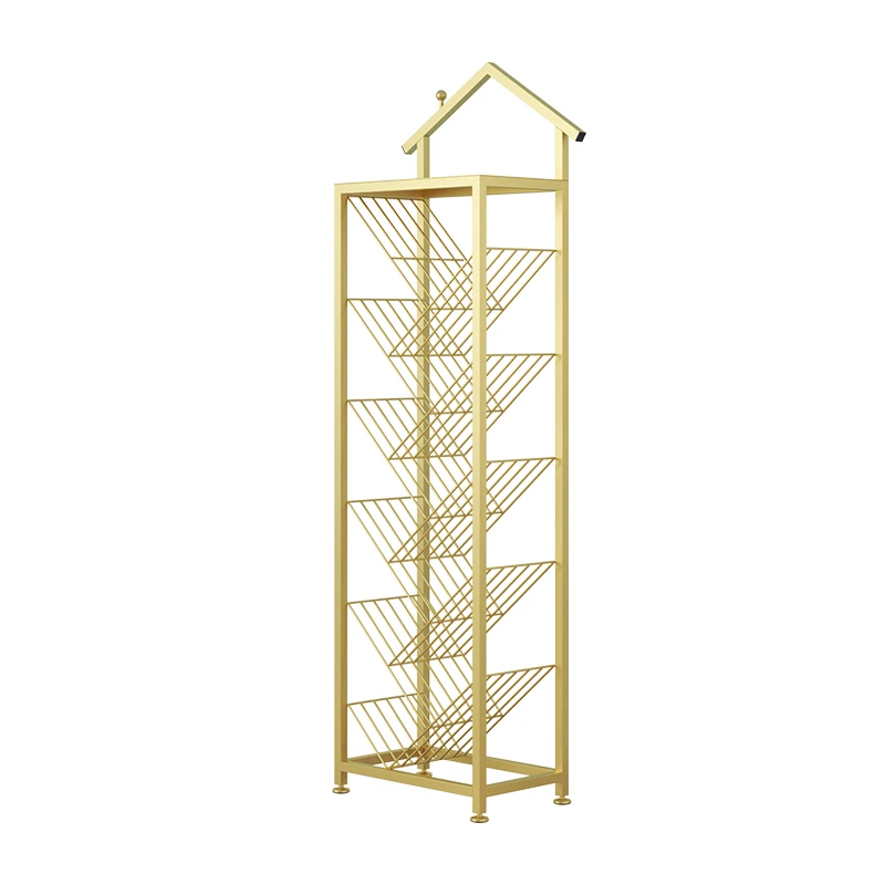 Floor-to-ceiling small house shelf against the wall Simple modern multi-layer bookcase