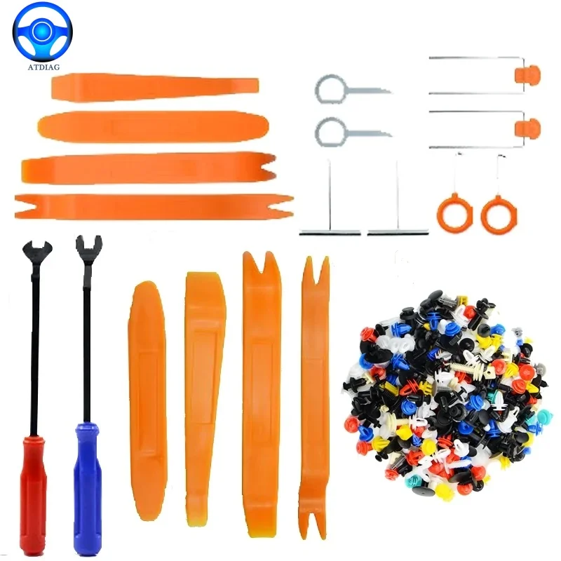 

Auto Door Clip Panel Trim Removal Tool Kits Navigation Disassembly Seesaw Car Interior Plastic Seesaw Conversion Tool 4/12 Sets