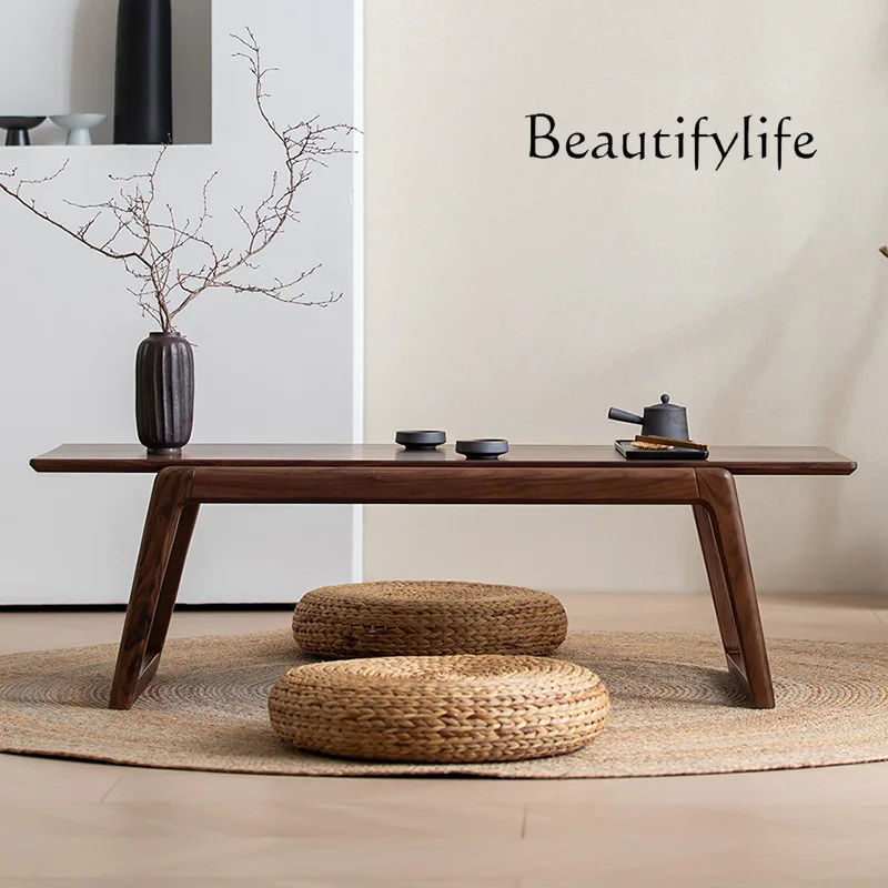 

North America Black Walnut Wooden Tea Table Home Retro Simple Low Table