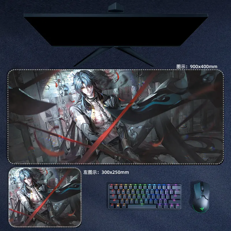 Imbibitor Lunae Blade Luocha Mouse Pad Teclado de Computador Acessórios de Jogos Anime Tapete de Mesa Honkai Star Rail - Imagem 5