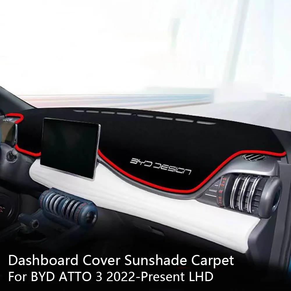 Car Dashboard Cover Protective Pad Sunshade Carpet Auto Accessories For BYD ATTO 3 2022-Present LHD