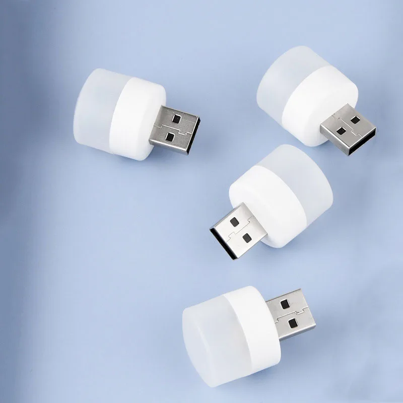 2 pcs) USB Powered White Light LED Lamp mini USB Light 1W 150lm Powerbank  Light USB