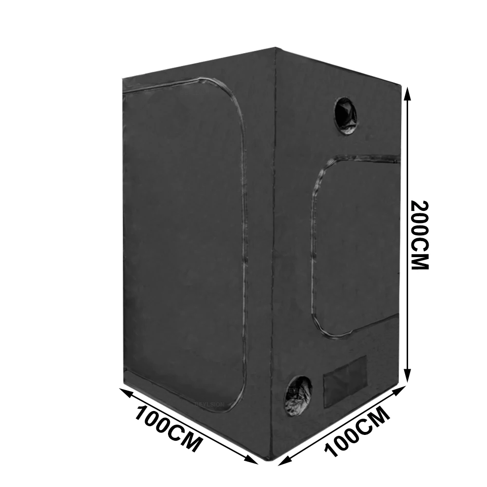 BEYLSION High Quality 100x100x200cm 600D Reflective Mylar Grow Tents with Removable Floor Indoor Plant Room Box 4