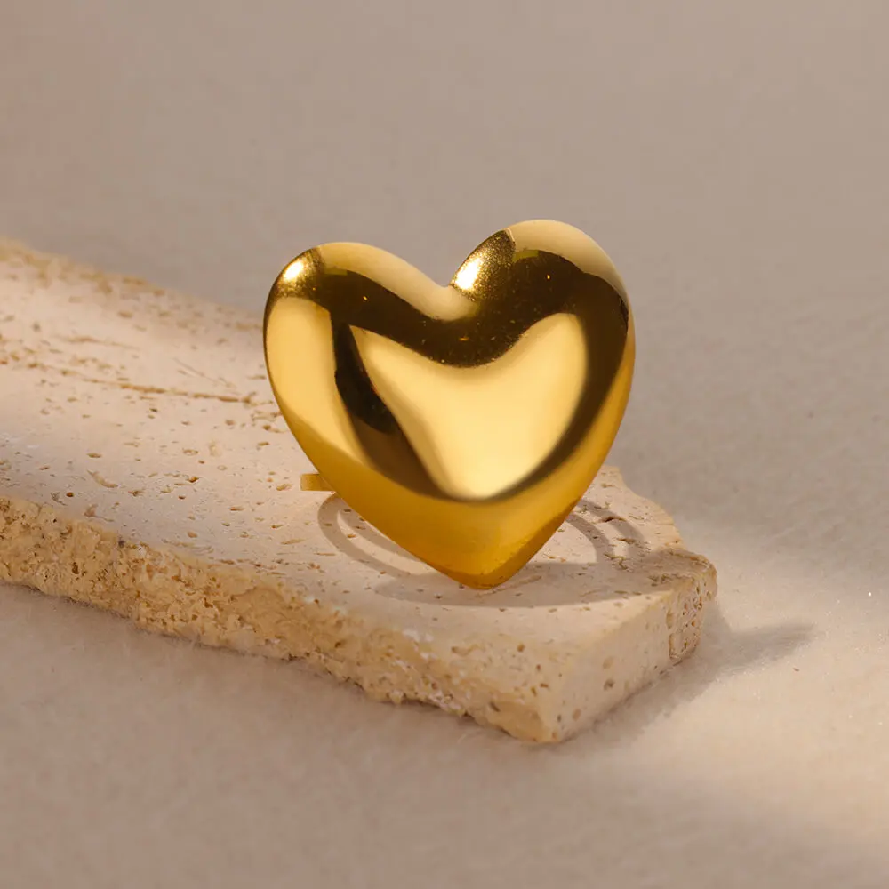 Heart Jewelry Ring Stainless Steel for Women