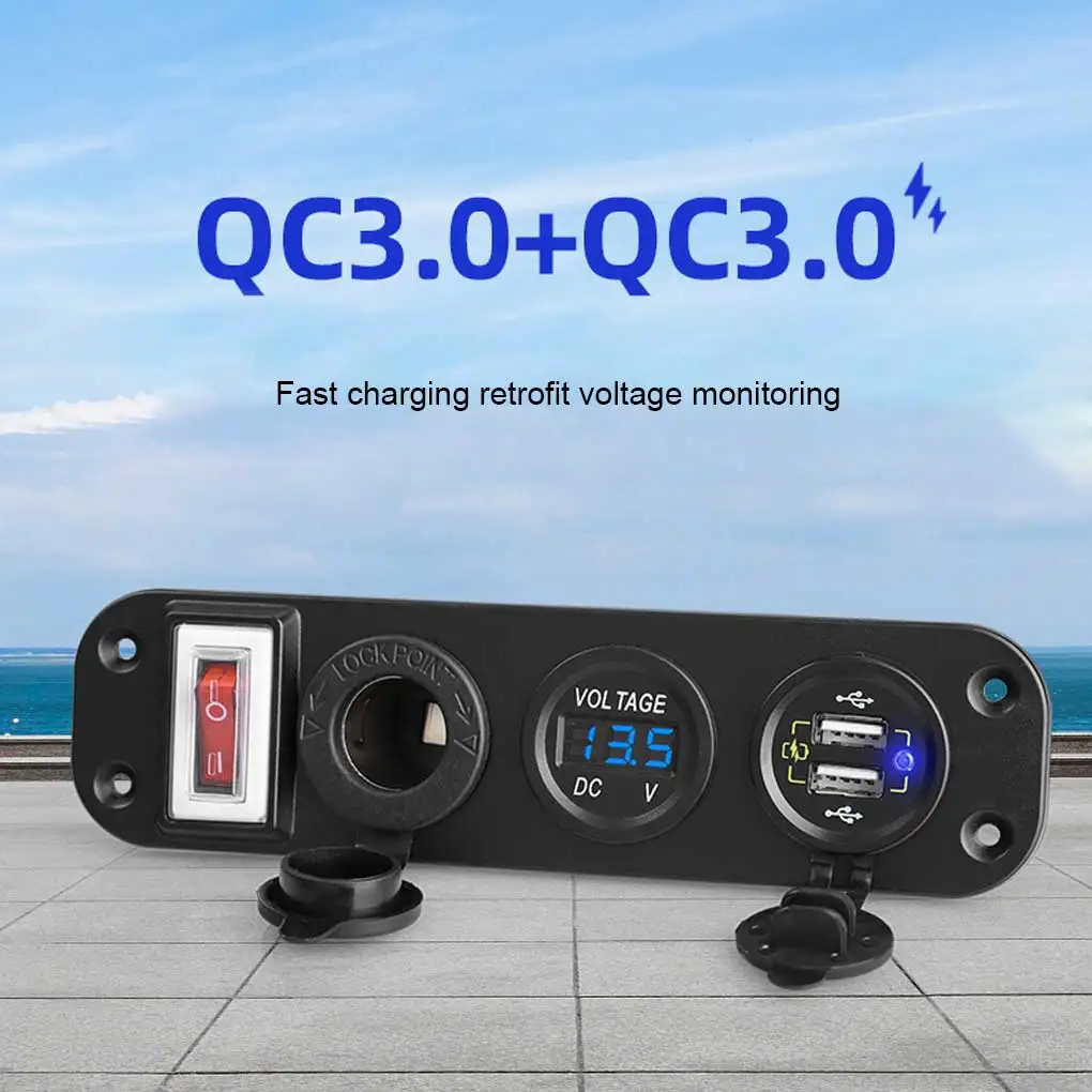 

Автомобильное зарядное устройство с двумя USB-портами, 5 В, а + А