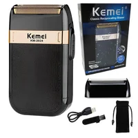 Kemei KM-2024 USB Charging Electric Shaver Additional Cutter Head Reciprocating Twin Blade Razor Shaver Beard Trimmer 1