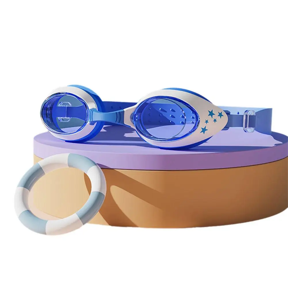 Cute Waterproof And fog-proof children's Swimming Goggles Learn Swimming Glasses Baby Cartoon Mirror Band Adjustabl