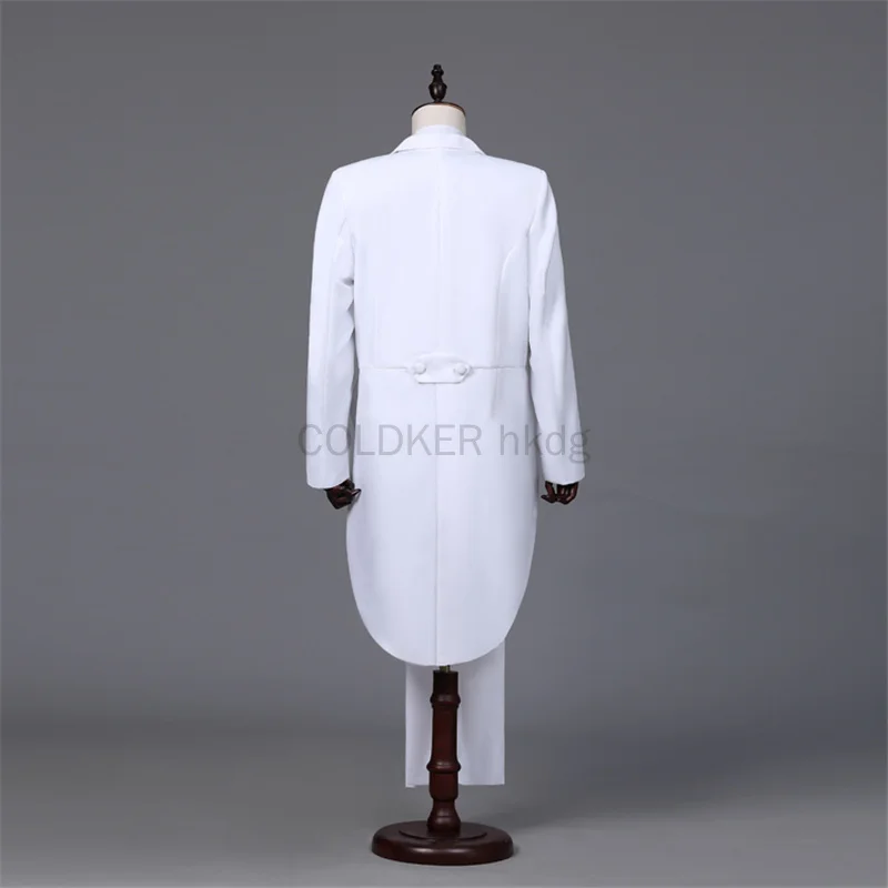 Men's Suit Vintage Formal Tuxedo Tailcoat Slim Fit Peak Lapel Pants Jacket