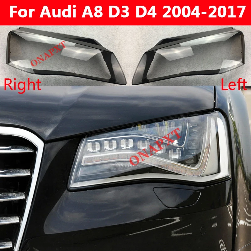 FOR AUDI A8 D4 LEFT PASSENGER SIDE FRONT HEADLIGHT HEADLAMP LENS COVER 14-17