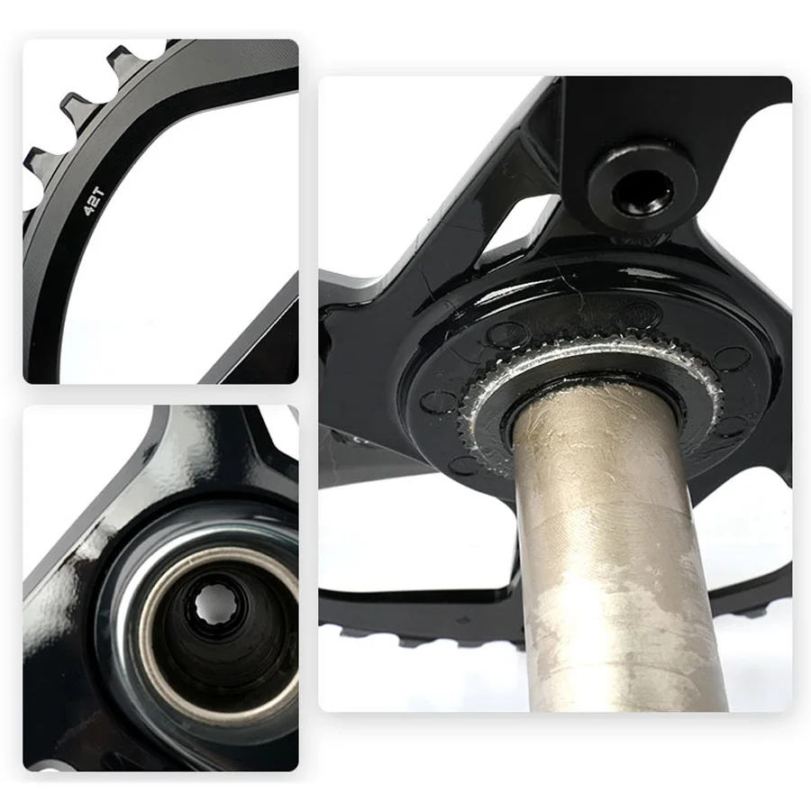 パーツ Shimano CUES FC-U8000-1 42T/170mm Shimano Cues FC-U8000-1 Crankset (Black) (1 x 9/10/11-Speed