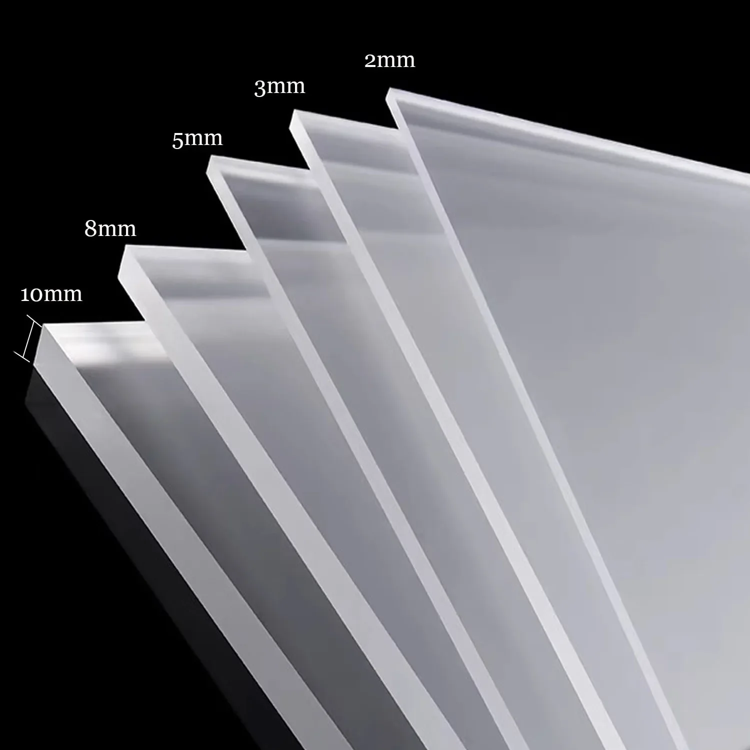 1-10pcs 2-10mm 매트 반투명 아크릴 시트 광고, 장식 공예, 신호, DIY 디스플레이 용 서리로 덥은 플라스틱 보드 100X100mm
