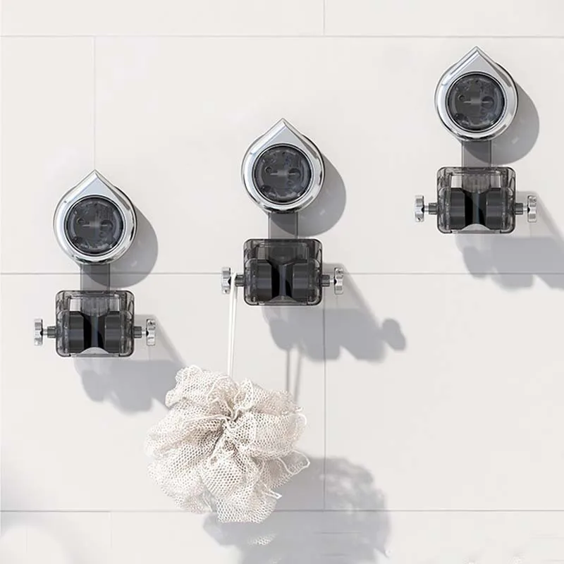 Suction cup type non perforated showerhead holder strong fastener household bathroom shower holder adjustable storage rack