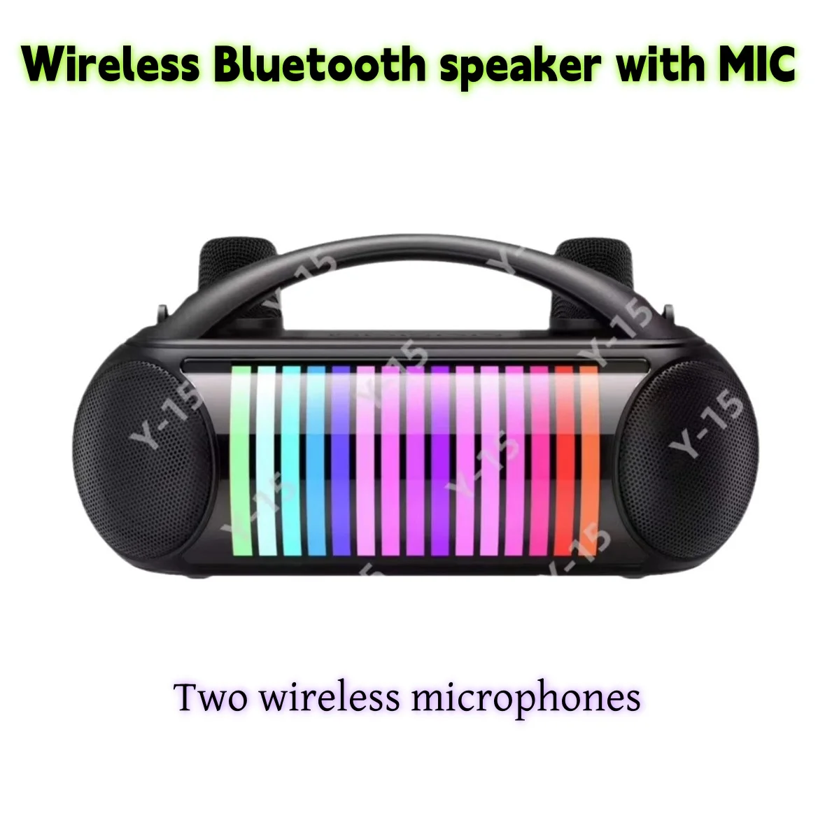 

Y-15 Wireless Family KTV Portable Bluetooth Speaker Home Karaoke with MIC LED Light Home Theater Outdoor Super Bass Subwoofer TF