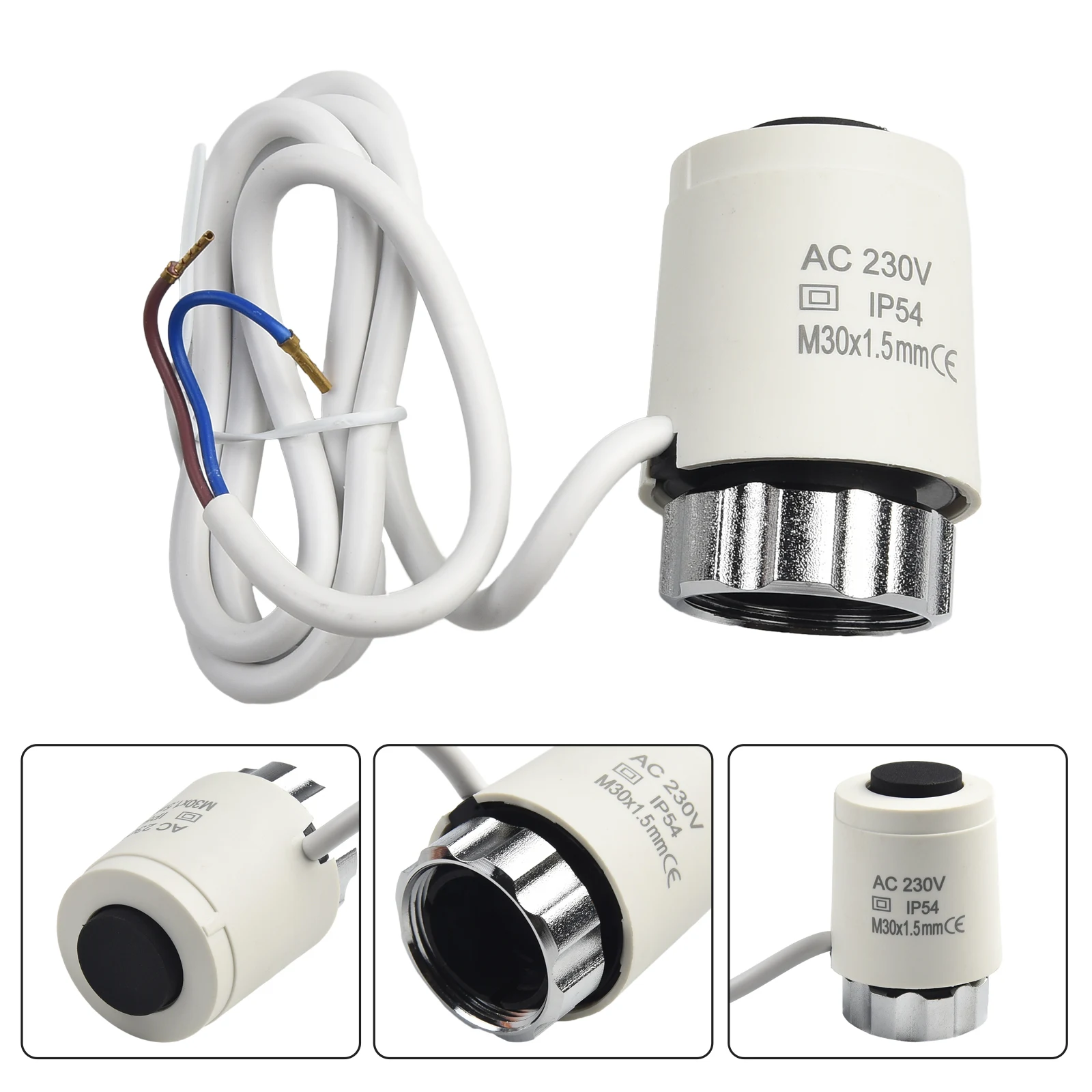 230v Floor Heating Actuator Electric Thermal Actuators Radiator 50Hz 2w 110N IP54 For Electric Heating Home Expansion Valve electric heating actuator