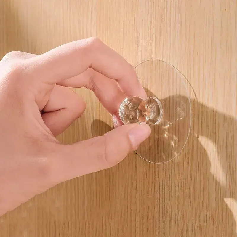 Multipack Paste Home Toilet Suction Cup Cabinet Door Drawer-Door Without Trace Hand Suction-Cup Punch-Free Handicraft Hook