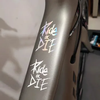Ride or Die Bike Frame Stickers Bicycle Top Tube Waterproof Decals for MTB Bicycle Decorative Frame Bike Motorcycle Accessories 4