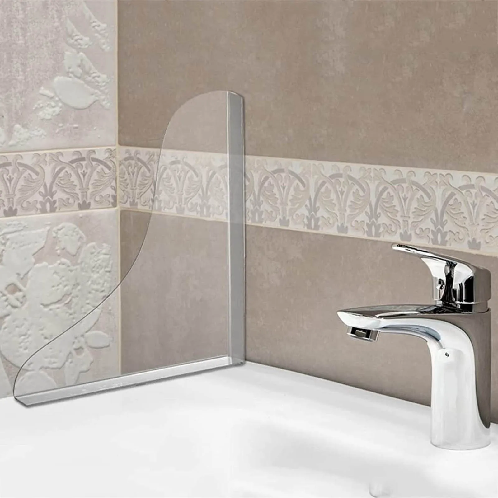 1 Pieces Bathtub Shower Splash Guard Bathroom Bath Tub Splash Guards for Shower Curtain Cleaning Vacuum Water Carpet