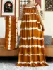 Robe d'été en fibre de coton avec écharpes pour femmes, sous-robe, Abaya Dashiki, Maxi Lady Robe, Kaftan, Robe éducative, 2024