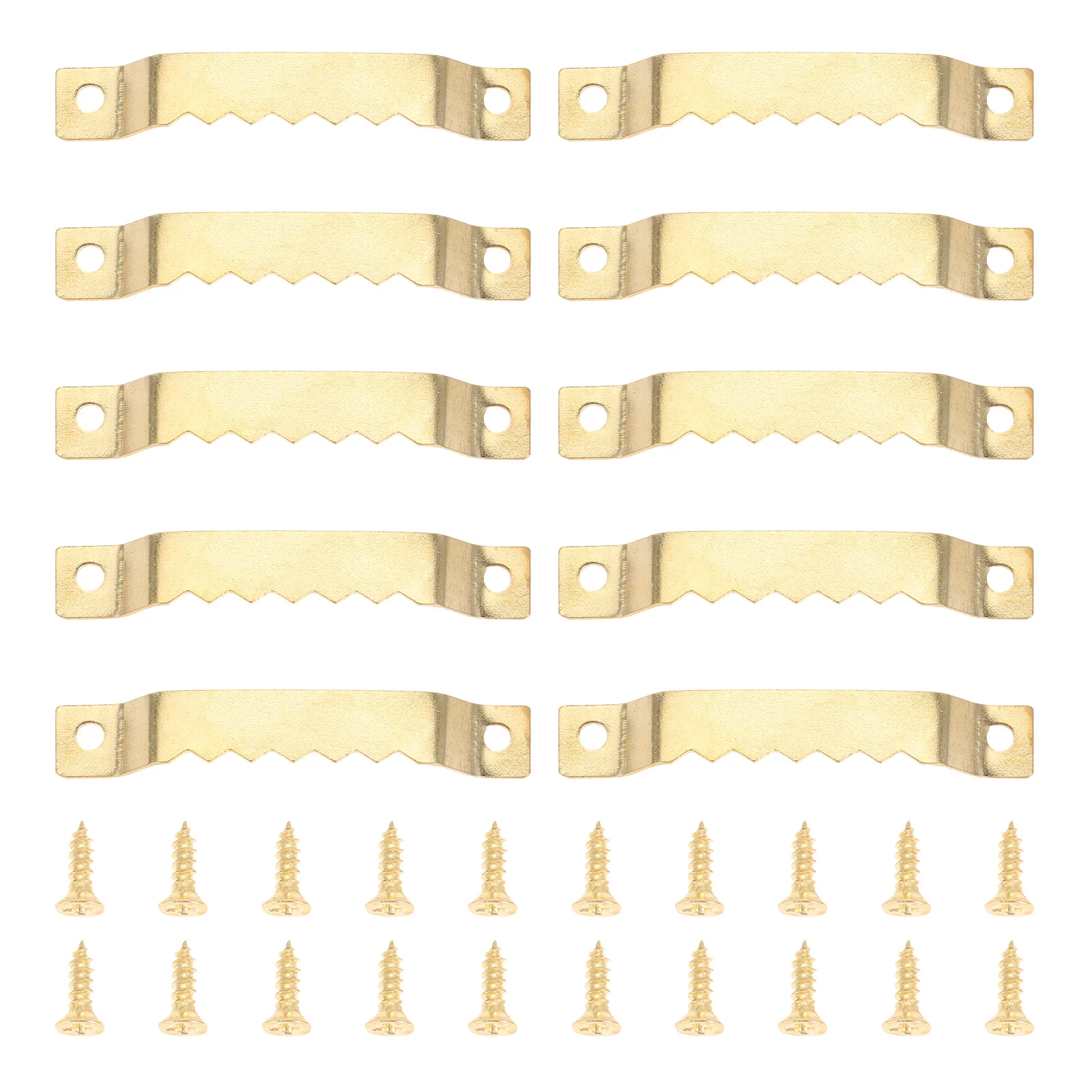 10-Pack Metal Sawtooth Picture Hangers with Screws