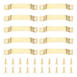 10-Pack Metal Sawtooth Picture Hangers with Screws (B)