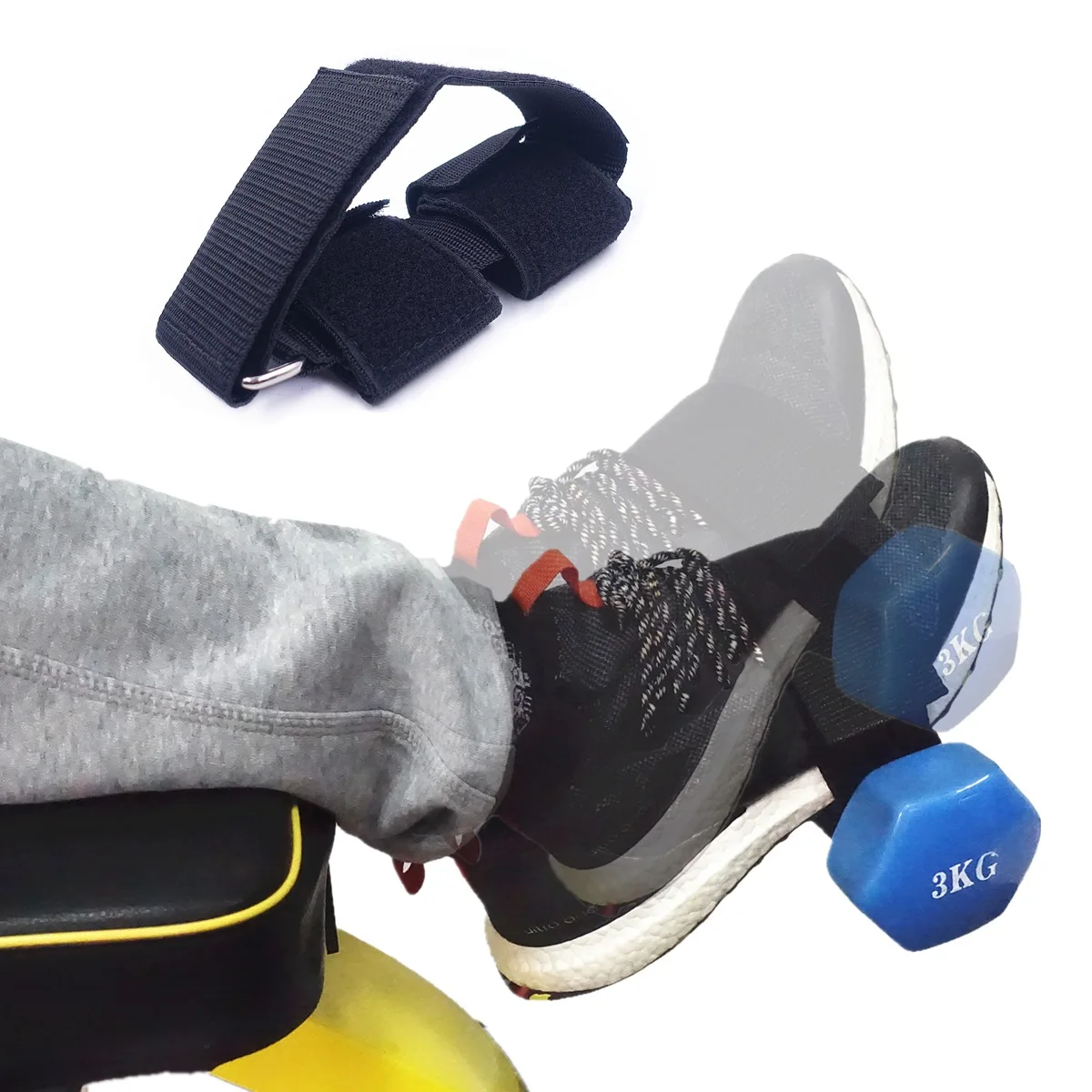1 PCS Tib Bar Leg Extension Dumbbell Ankle Straps for Home Gym Booty Workouts Kickbacks Lower Body Strength Training