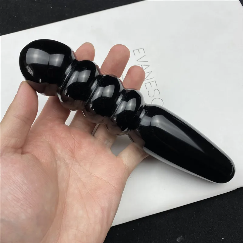 

18cm Natural Quartz Crystal MassageYoni Obsidian Massage Wand Rose Quartz Massage Wand Large Healing Crystal Stone Yoni Obsidian