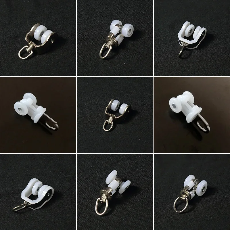 50Pcs High Quality Roller Wheels Single Bearings Window Sash Pulley Rod Rollers Curtain Rail Track Wheels for Window Door Shower