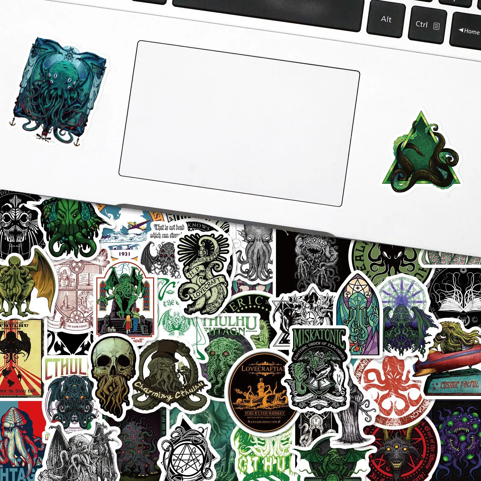 Horror Cartoon Cthulhu Stickers Laptop Suitcase Skateboard Phone Luggage Fridge Decal Mythos Stickers 10/50PCS Children Toy Gift cartoon stickers,decorative stickers,colorful stickers