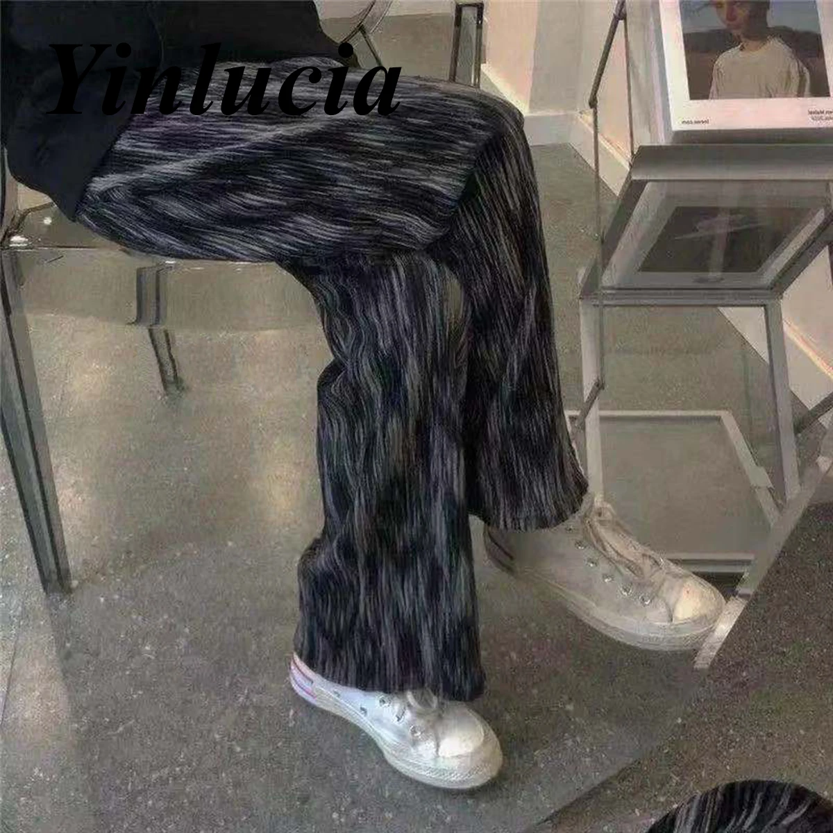 

Wide Leg Baggy Pants Tie Dye Jogging High Waist Loose Drape Mopping Joggers Long Trousers Hip Hop Vintage Fashion Street