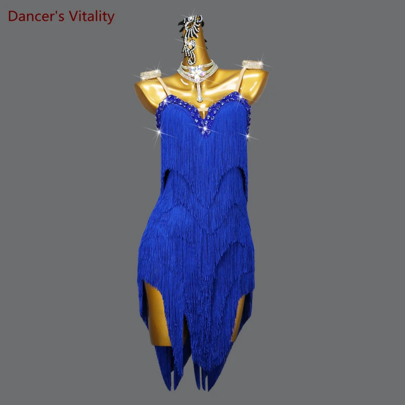 LatinDanceProfessionalCostumeDressCustomizedAadultChildLatin