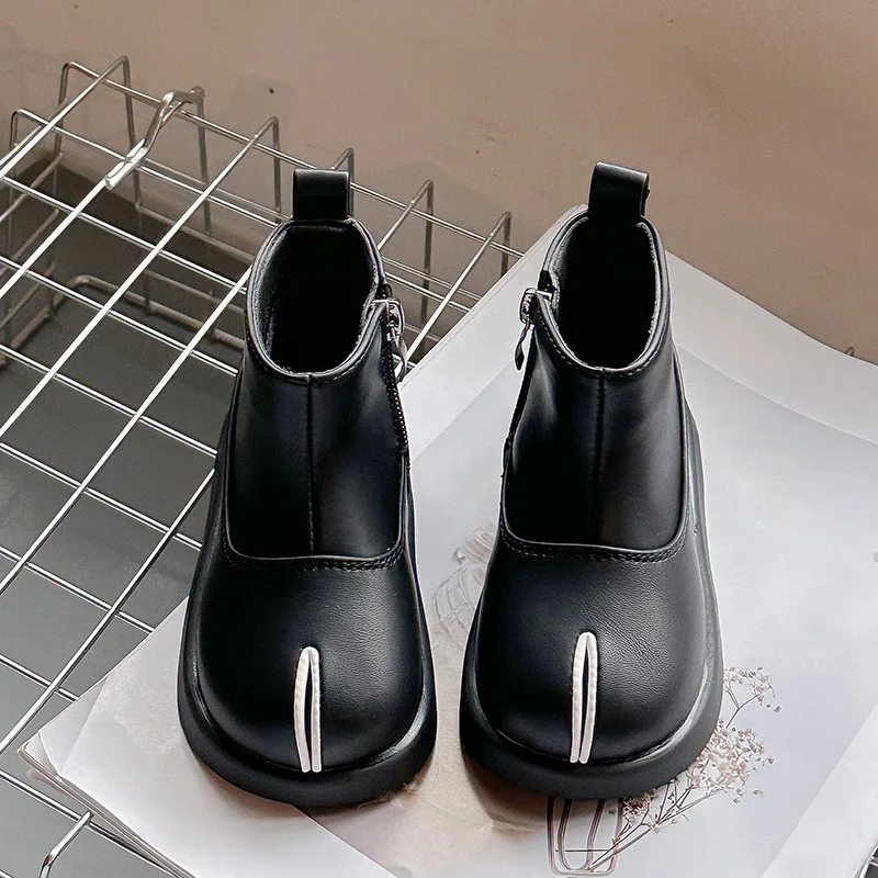 Girls Leather Short Boots Autumn Winter