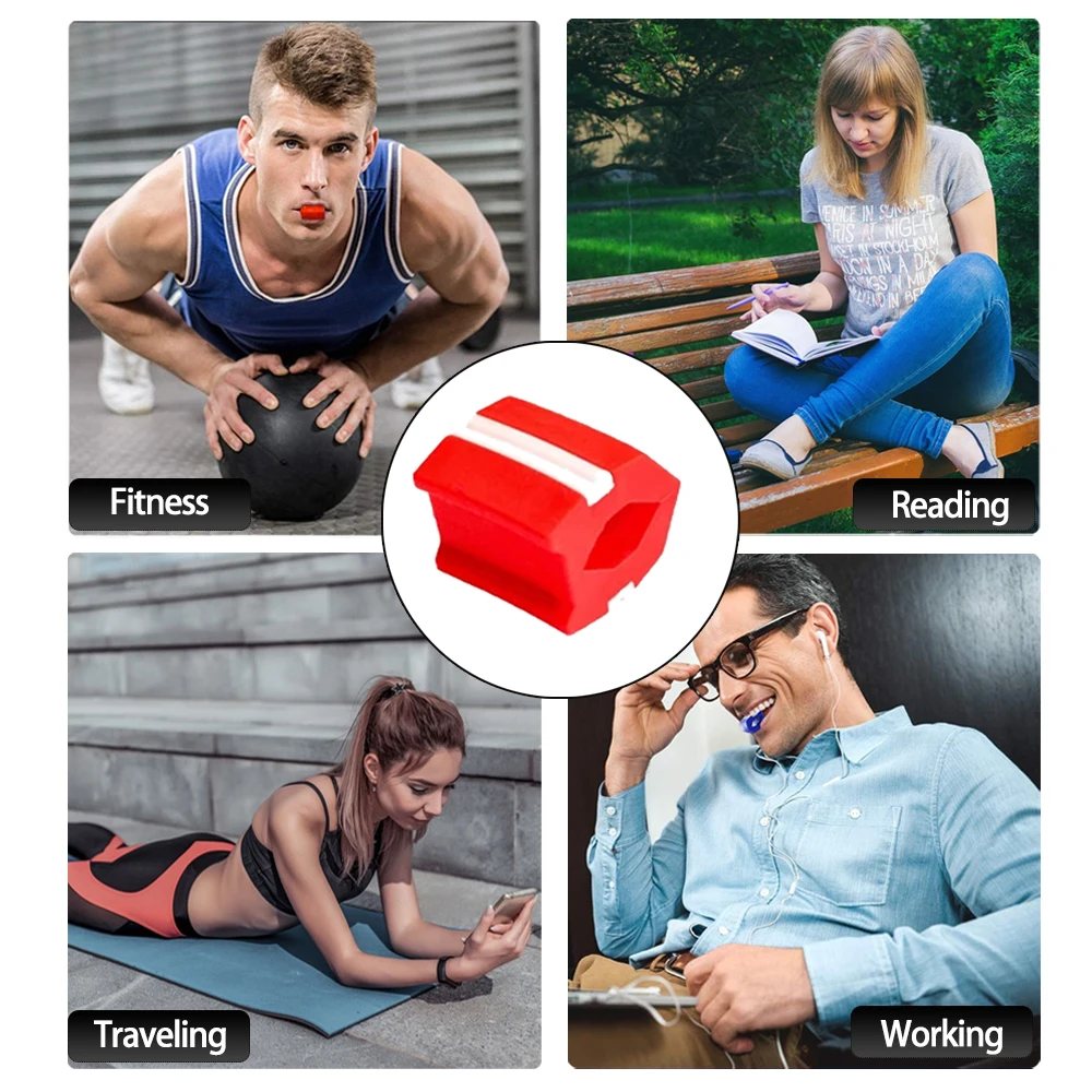 Jawline Exerciser Silicone Facial Jaw Muscle Trainer Fitness Face Masseter Stress Chew Ball Double Chin Reduce Face Lifting Slim