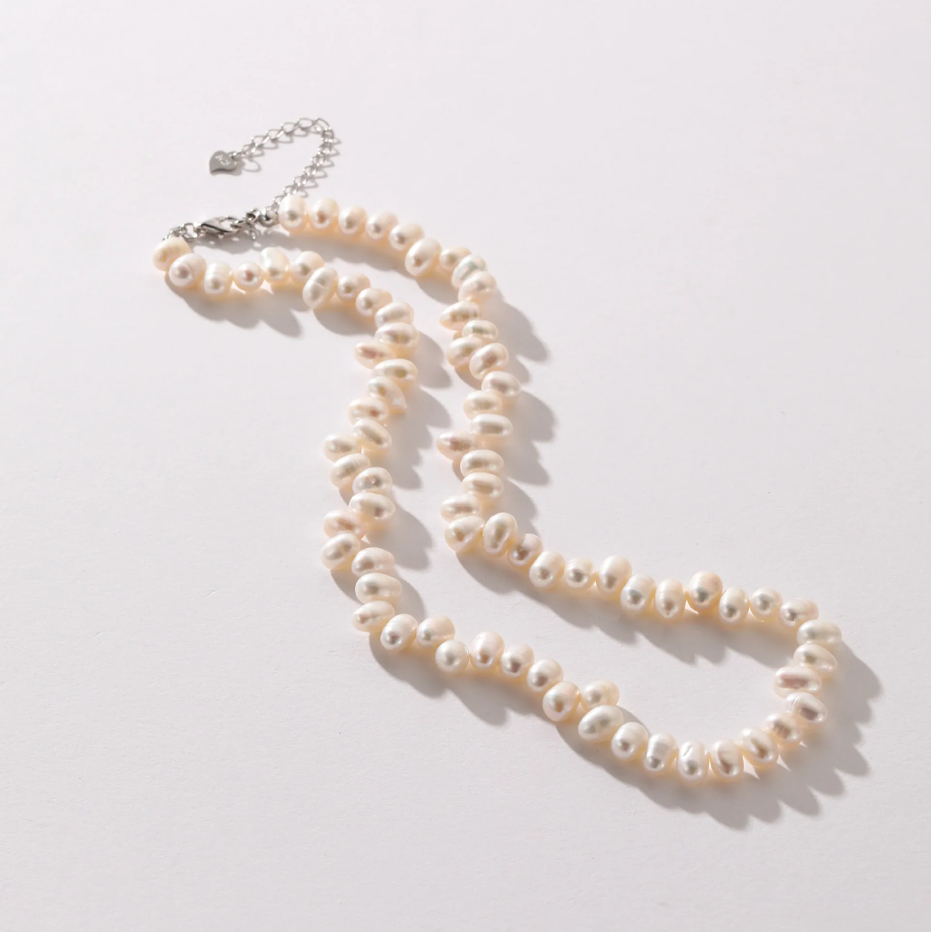 Shaped irregular freshwater pearl necklace for women, fine jewelry