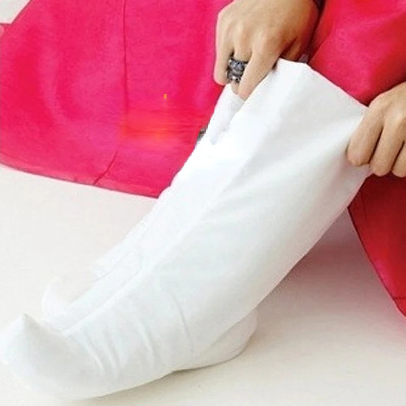 Hanfu Socks Traditional White Retro Long Tube Nylon Stretch Socks