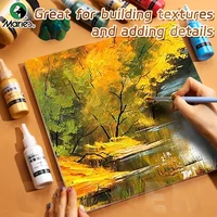 Marie's 50ml/1.69oz 1pc Golden Metallic Acrylic Pigments,Cover Strong Pearlescent Acrylic for Cannvas,Paper,DIY for Adults 2
