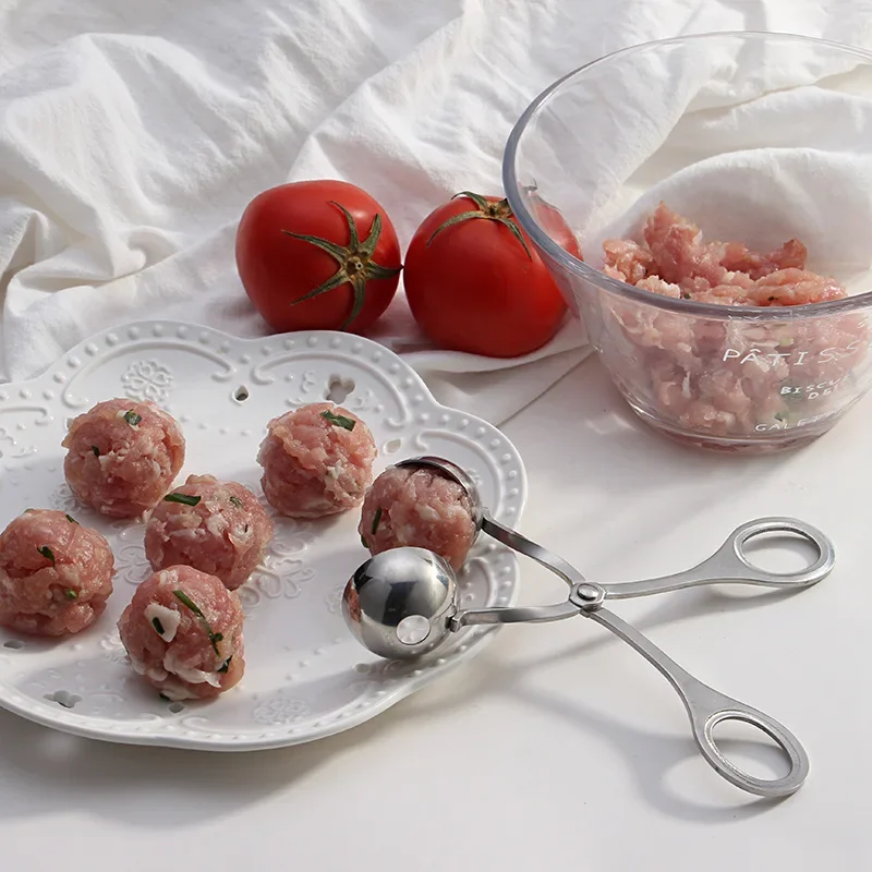Stainless Steel Meatball Maker Sandwich Stuffing Food Clip Meatballs Clip Mold Beef Fish Meat Rice Ball Maker For Kitchen Tools