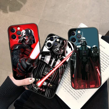 만달로리안 제다이 쿨 아이폰 15, 14, 13, 12, 11, X, XS, XR, 8, 7, 6 프로 플러스 맥스, 미니 5S, 5 SE, 블랙 폰 케이스