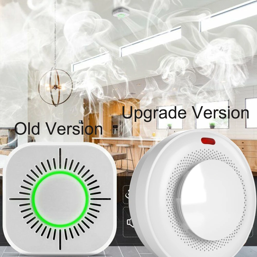 433MHz Smoke Detector Sensor Wireless Fire Security Protection Alarm Sensor Smart Home Require Sonoff RF433 Bridge Hub Smoke Alarm
