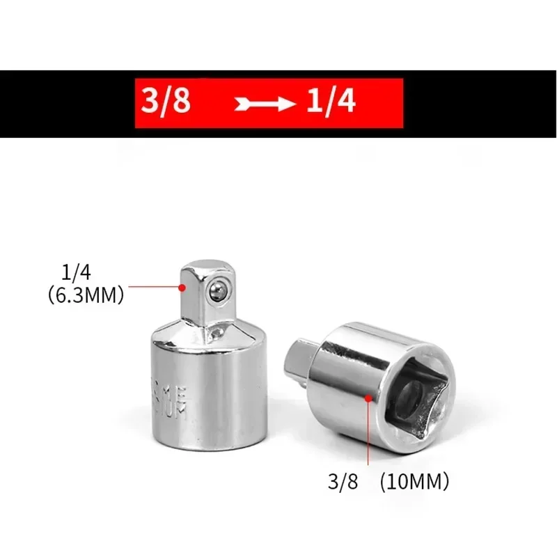 Set Adattatori Convertitore Per Prese, Dimensioni 1/2-3/8, 3/8-1/4, 3/4-1/2, 1/2-3/4, In Acciaio CR-MO Trattato Termicamente, Nero, Per Riparazioni Auto