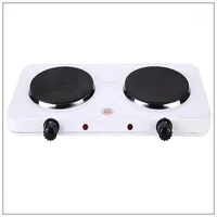 110/220V Electric Burner Hotplate Coffee Heating Stove 2 Pots Heater Induction Cooker Stove Furnace Adjustable Temperature 2000W 1