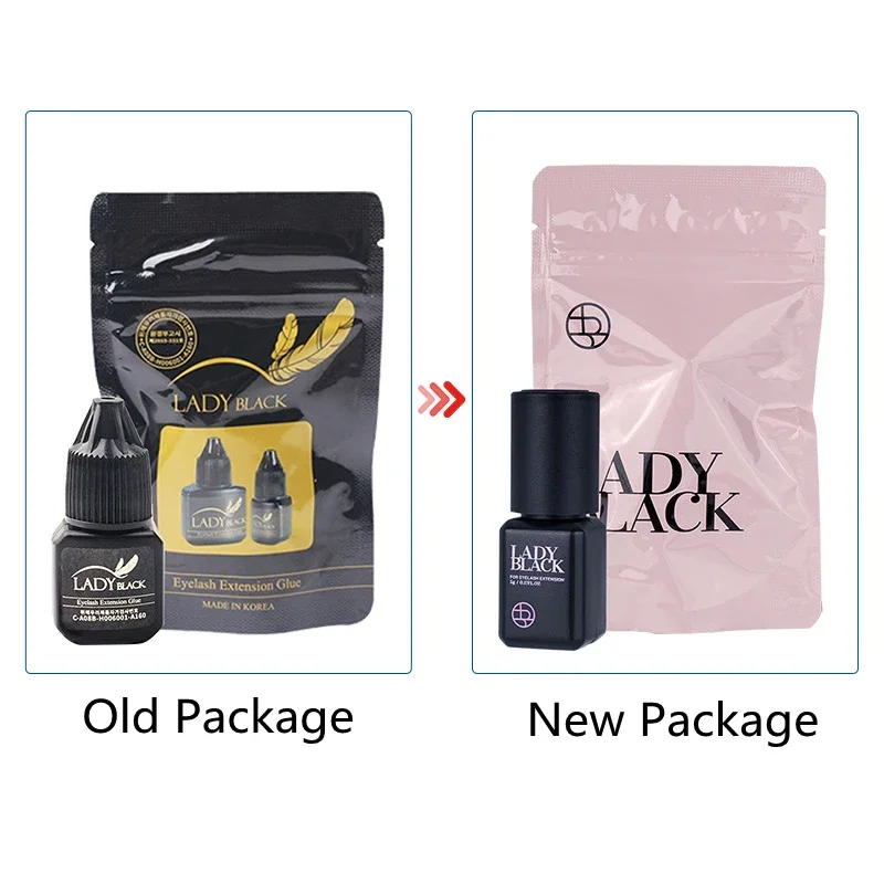Korea Original 5ml Sky Glue Lady Black Powerful Lash Glue for Eyelash Extensions Low Irritation 1-2 Second Fast Drying Glue 2